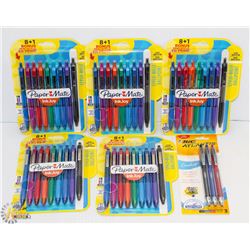 BAG OF ASSORTED NEW PENS