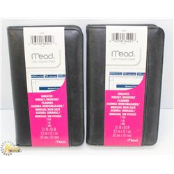 LOT OF 2 UNDATED WEEKLY/MONTHLY PLANNERS.