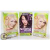 Image 1 : LOT OF 3 ASSORTED GARNIER NUTRISSE HAIR DYE