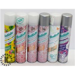LOT OF 6 ASSORTED BASTISTE DRY SHAMPOO