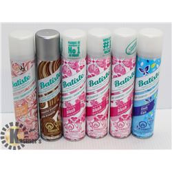 LOT OF 6 ASSORTED BASTISTE DRY SHAMPOO