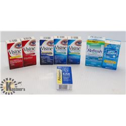 BAG OF ASSORTED EYE DROPS