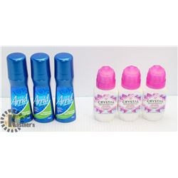 BAG WITH CRYSTAL & ARRID ROLL ON DEODORANT