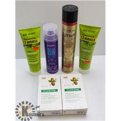 BAG OF ASSORTED SHAMPOO, CONDITIONER & HAIRSPRAY