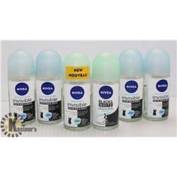 BAG OF ASSORTED NIVEA INVISIBLE ROLL ON DEODORANT