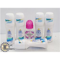 BAG OF ASSORTED DEODORANT INCL ROLL ON
