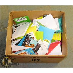 LARGE BOX OF ASSORTED GREETINGS CARDS.