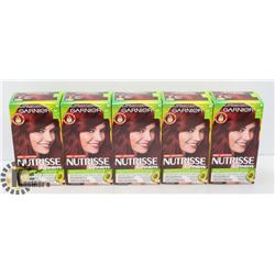 LOT OF 5 GARNIER NUTRISSE #564 RED HAIR DYE