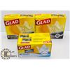 Image 1 : LOT OF ASSORTED GLAD GARBAGE BAGS,