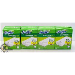 LOT OF 4 SWIFFER SWEEPER DRY CLOTHS