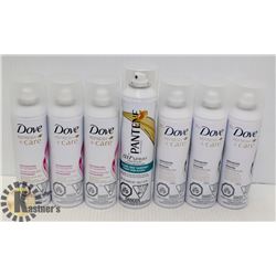 LOT OF 7 ASSORTED DRY SHAMPOO FROM DOVE