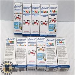 LOT OF 9 BOXES OF ON-THE-GO KIDS ANTISEPTIC FOAM
