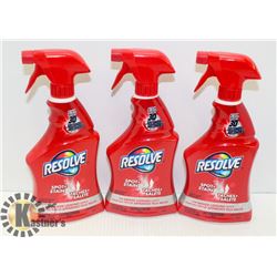 BAG OF 3 RESOLVE CARPET SPOT STAIN + REMOVER