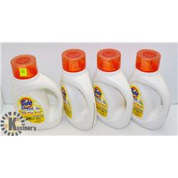 LOT OF 4 TIDE SIMPLY FREE & UNSCENTED 1.18L