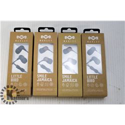 LOT OF 4 ASSORTED IN EAR HEADPHONES