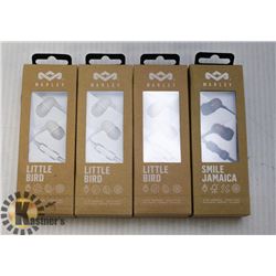 LOT OF 4 ASSORTED IN EAR HEADPHONES