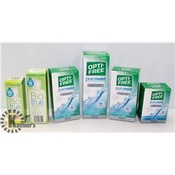 LOT FO ASSORTED PUREMOIST AND BIOTRUE SOLUTIONS