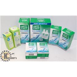 LOT FO ASSORTED PUREMOIST AND BIOTRUE SOLUTIONS