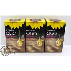 LOT OF 3 GARNIER OLIA OIL POWDER 8.0 MEDIUM BLONDE