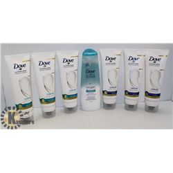 BAG OF ASSORTED DOVE SHAMPOO & CONDITIONER