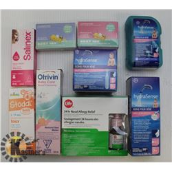 BAG OF ASSORTED SICK/ALLERGY RELIEF MEDICINE