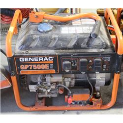 GENERAC GENERATOR GP7500E 7500 WATTS 177.2 HRS