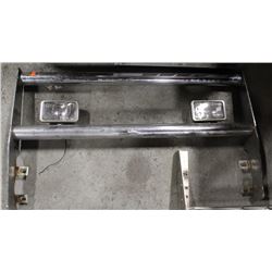 CHROME PUSH BAR WITH FOG LIGHTS, APPROX 40" WIDE