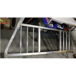 ALUMINUM HEADACHE RACK, APPROX 70" WIDE AT BASE