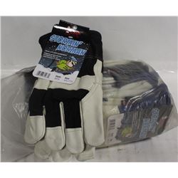 12 PAIRS STORMIN NORMAN INSULATED LEATHER GLOVES