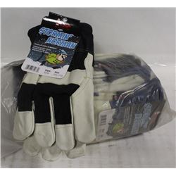 12 PAIRS STORMIN NORMAN INSULATED LEATHER GLOVES