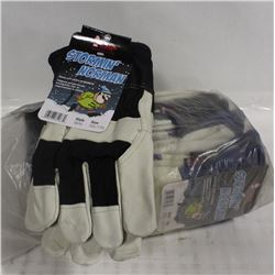 12 PAIRS STORMIN NORMAN INSULATED LEATHER GLOVES