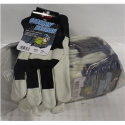 12 PAIRS STORMIN NORMAN INSULATED LEATHER GLOVES