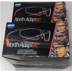 3 BOXES OF NORTH ADAPTEC CLEAR SAFETY GLASSES