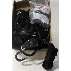 BOX OF FIVE 3/8" ROPE TIE DOWNS