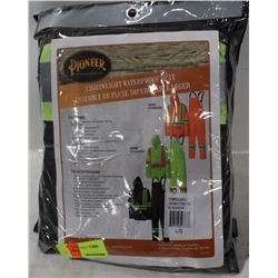 LOT OF 2 NEW PIONEER RAIN SUITS, HI-VIS, SIZE LRG