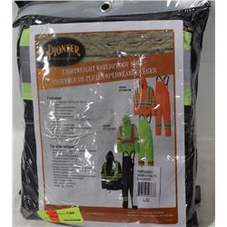 LOT OF 2 NEW PIONEER RAIN SUITS, HI-VIS, SIZE LRG