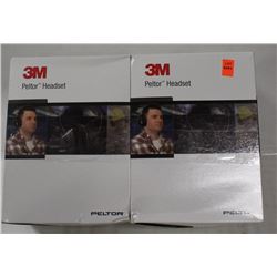 LOT OF 2 PAIR PELTOR HEADSET HEARING PROTECTION