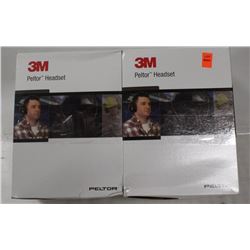 LOT OF 2 PAIR PELTOR HEADSET HEARING PROTECTION