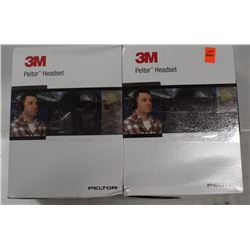 LOT OF 2 PAIR PELTOR HEADSET HEARING PROTECTION