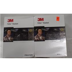 LOT OF 2 PAIR PELTOR HEADSET HEARING PROTECTION