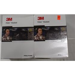LOT OF 2 PAIR PELTOR HEADSET HEARING PROTECTION