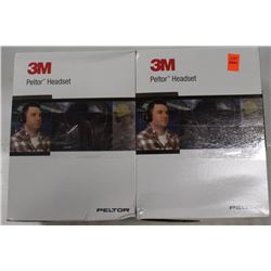 LOT OF 2 PAIR PELTOR HEADSET HEARING PROTECTION