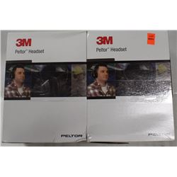 LOT OF 2 PAIR PELTOR HEADSET HEARING PROTECTION