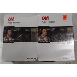 LOT OF 2 PAIR PELTOR HEADSET HEARING PROTECTION