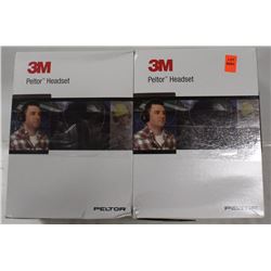 LOT OF 2 PAIR PELTOR HEADSET HEARING PROTECTION