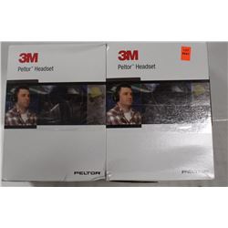 LOT OF 2 PAIR PELTOR HEADSET HEARING PROTECTION