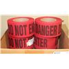 Image 1 : CASE OF 8 ROLLS 3" X 46 YARDS RED/BLACK DO NOT