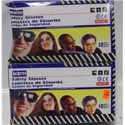 2 BOXES OF PROTECTIVE EYEWEAR, 10 PER BOX