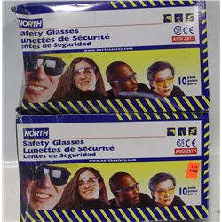 2 BOXES OF PROTECTIVE EYEWEAR, 10 PER BOX