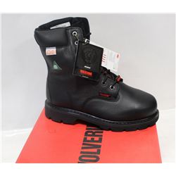 WOLVERINE FORTITUDE 8" BLACK WORKBOOT, SIZE 8W
